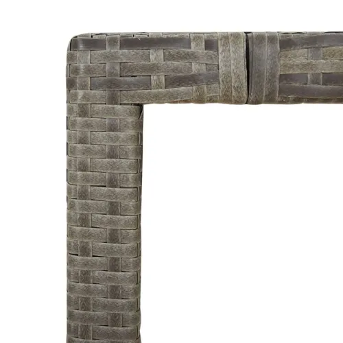 Vrtna garnitura - 9-dijelni vrtni blagovaonski set sivi od poliratana - Dužina stola 190 cm 6x stolica + 2x nagibna stolica + st Cijena