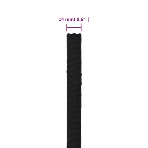 Radno uže crno 14 mm 250 m poliestersko - Crna 14 mm 250 m Cijena
