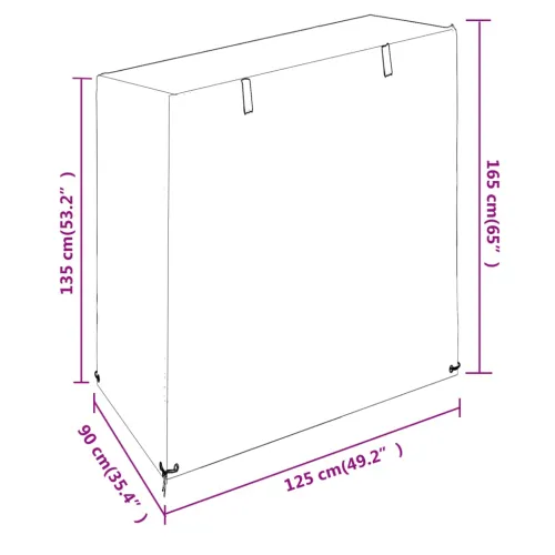 Navlaka za ljuljačku s 8 ušica 125 x 90 x 135/165 cm polietilen - 125 x 90 x 135/165 cm 1 Cijena