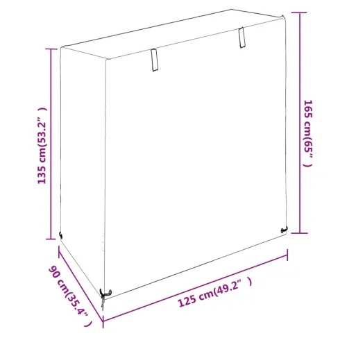 Navlake za ljuljačku 2 kom 8 ušica 125x90x135/165 cm polietilen - 125 x 90 x 135/165 cm 2 Cijena