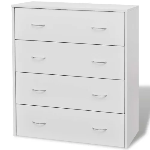 Komoda s 4 ladice 60 x 30,5 x 71 cm bijele - Bijela 1 Cijena