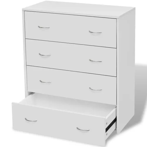 Komoda s 4 ladice 60 x 30,5 x 71 cm bijele - Bijela 1 Cijena