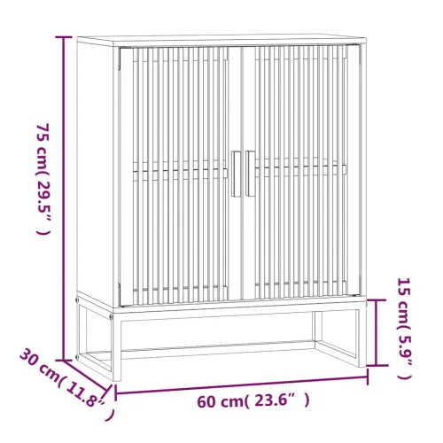 Komoda 60 x 30 x 75 cm od konstruiranog drva - Smeđa 1 1 Cijena