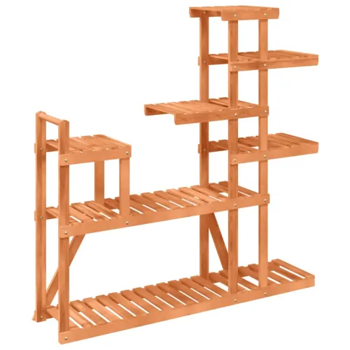 Stalak za cvijeće 110 x 25 x 111 cm od masivne jelovine - Svjetlosmeđa 110 x 25 x 111 cm Cijena