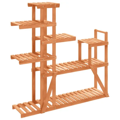 Stalak za cvijeće 110 x 25 x 111 cm od masivne jelovine - Svjetlosmeđa 110 x 25 x 111 cm Cijena