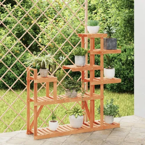 Stalak za cvijeće 110 x 25 x 111 cm od masivne jelovine - Svjetlosmeđa 110 x 25 x 111 cm Cijena