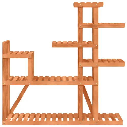 Stalak za cvijeće 110 x 25 x 111 cm od masivne jelovine - Svjetlosmeđa 110 x 25 x 111 cm Cijena