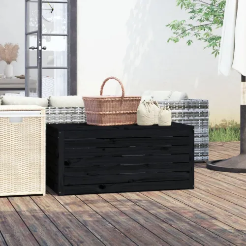 Vrtna kutija crna 101 x 50,5 x 46,5 cm od masivne borovine - Crna 101 x 50.5 x 46.5 cm Crna 101 x 50.5 x 46.5 cm Cijena