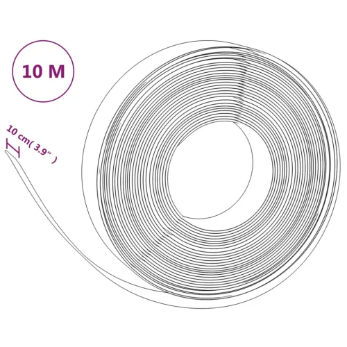 Vrtne ivice 4 kom sive 10 m 10 cm od polietilena - Siva 40 x 0.1 m 1 Cijena