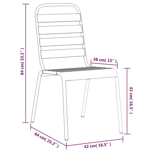 Vrtna garnitura - 5-dijelni vrtni blagovaonski set antracit čelični - Dužina stola 110 cm 4 Cijena