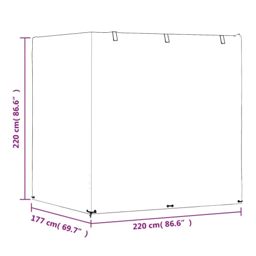 Navlaka za ljuljačku s 12 ušica 220 x 177 x 220 cm polietilen - 220 x 177 x 220 cm 1 Cijena