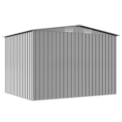 Vrtna kućica za pohranu siva metalna 257 x 205 x 178 cm - Siva Cijena