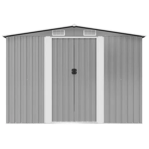 Vrtna kućica za pohranu siva metalna 257 x 205 x 178 cm - Siva Cijena