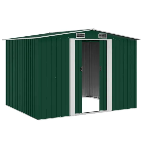 Vrtna kućica za pohranu zelena metalna 257 x 205 x 178 cm - Zelena 1 Zelena Cijena