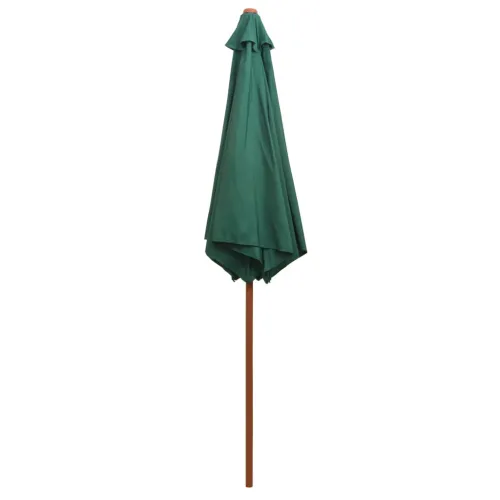 Suncobran 270 x 270 cm s drvenim stupom zeleni - Zelena 1 Cijena