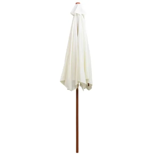 Suncobran 270 x 270 cm s drvenim stupom krem bijeli - Krema 1 Cijena