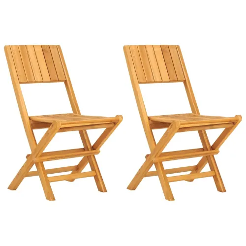 Sklopive stolice 2 kom 47x61x90 cm Masivno drvo Teak - 2 Bez naslona za ruke Cijena