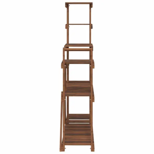 Stalak za cvijeće 110 x 25 x 111 cm od masivne jelovine - Smeđa 110 x 25 x 111 cm Cijena