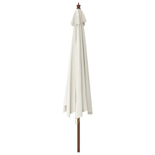 Vrtni suncobran s drvenim stupom boja pijeska 400 x 273 cm - Pijesak 1 Cijena