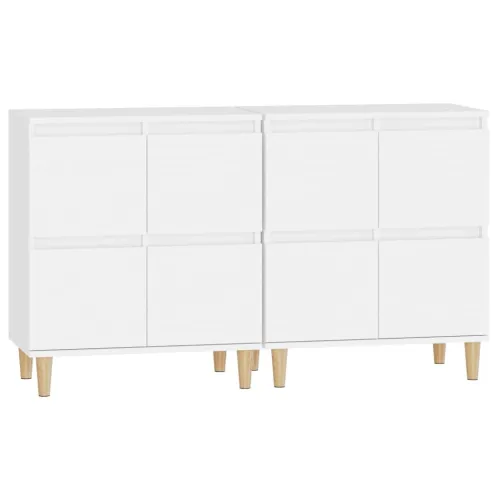 Komode 2 kom bijele 60 x 35 x 70 cm od konstruiranog drva - Bijela 2 Cijena
