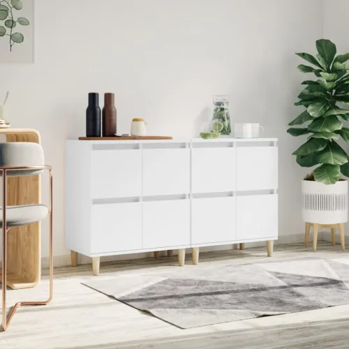 Komode 2 kom bijele 60 x 35 x 70 cm od konstruiranog drva - Bijela 2 Cijena