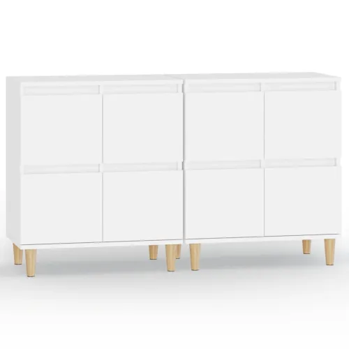 Komode 2 kom bijele 60 x 35 x 70 cm od konstruiranog drva - Bijela 2 Cijena