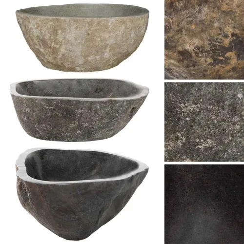 Lavabo - Umivaonik od riječnog kamena ovalni (37 - 46) x (29 - 36) cm - (37-46) x (29-36) x 15 cm Cijena