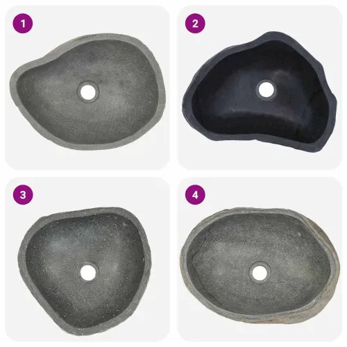 Lavabo - Umivaonik od riječnog kamena ovalni (37 - 46) x (29 - 36) cm - (37-46) x (29-36) x 15 cm Cijena