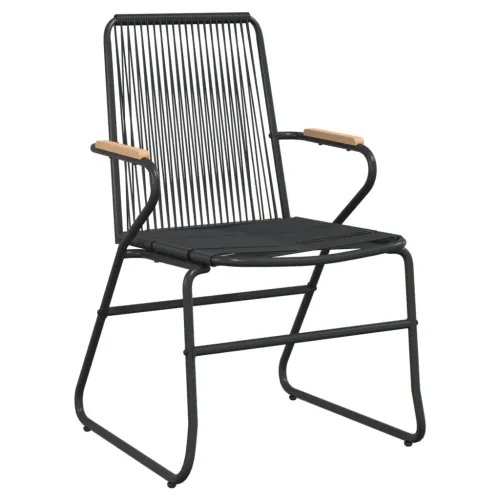 Vrtna garnitura - 5-dijelni vrtni blagovaonski set od PVC ratana crni - Dužina stola 80 cm 4 Cijena