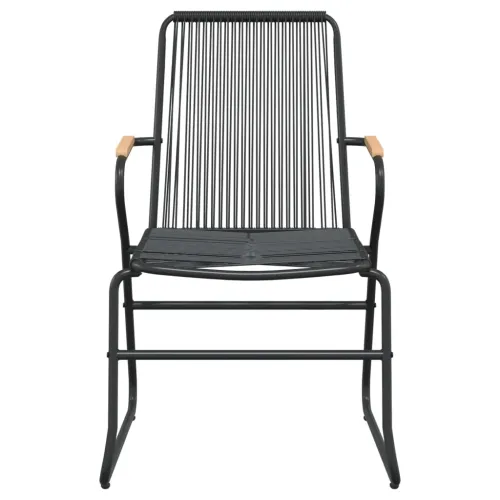 Vrtna garnitura - 5-dijelni vrtni blagovaonski set od PVC ratana crni - Dužina stola 80 cm 4 Cijena