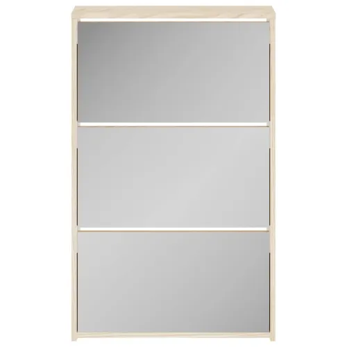 Ormarić za cipele 3 razine s ogledalom hrast 63 x 17 x 102,5 cm Cijena