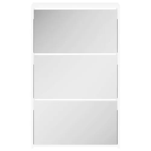 Ormarić za cipele 3 razine s ogledalom bijeli 63x17x102,5 cm - Bijela 1 102.5 cm 1 Cijena