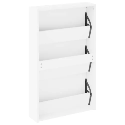 Ormarić za cipele 3 razine s ogledalom bijeli 63x17x102,5 cm - Bijela 1 102.5 cm 1 Cijena
