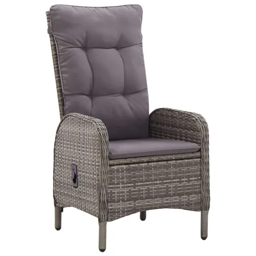 3-dijelni vrtni bistro set od poliratana sivi - Siva Ø 60 cm table 2 Cijena