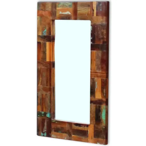 Ogledalo od masivnog obnovljenog drva 80 x 50 cm - 80 x 50 cm 1 Cijena