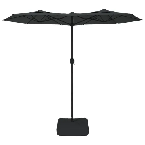 Dvostruki vrtni suncobran s LED svjetlima antracit 316 x 145 cm - Antracit Cijena