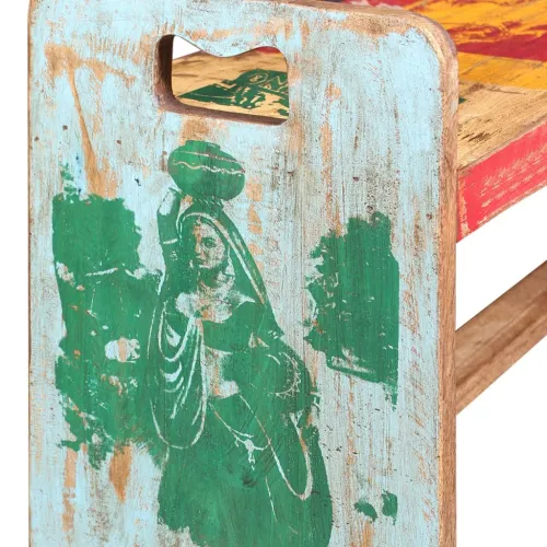 Klupa od masivnog obnovljenog drva 100 x 30 x 50 cm Cijena