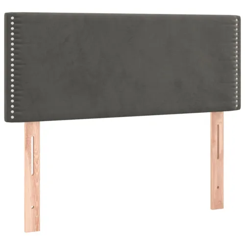 Box spring krevet s madracem tamnosivi 100x200 cm baršunasti - Tamno siva 100 x 200 cm Obično s čavlima Cijena