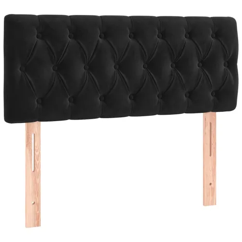 Box spring krevet s madracem crni 120 x 200 cm baršunasti - Crna 120 x 200 cm Dizajn s gumbima Cijena