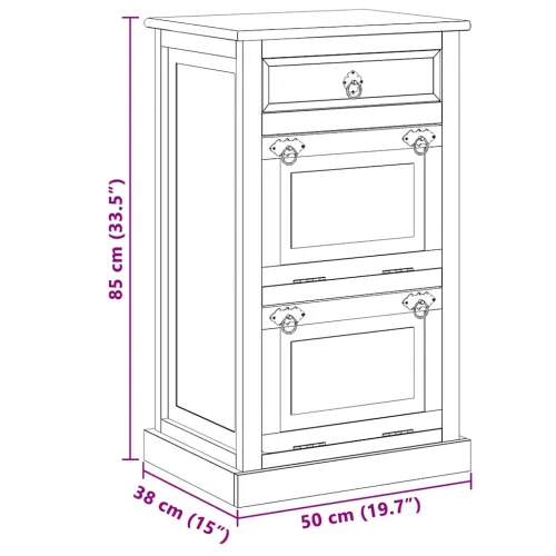 Ormarić za cipele s 4 razine i ladicom masivno obnovljeno drvo Cijena
