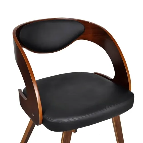 Blagovaonske stolice od drva i umjetne kože 4 kom smeđe - Black and dark brown 4 Cijena