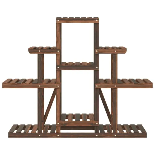 Stalak za cvijeće 110 x 25 x 96 cm od masivne jelovine - Smeđa 110 x 25 x 96 cm Cijena