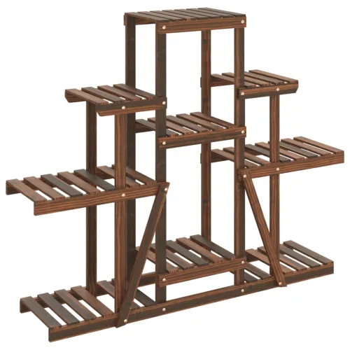 Stalak za cvijeće 110 x 25 x 96 cm od masivne jelovine - Smeđa 110 x 25 x 96 cm Cijena