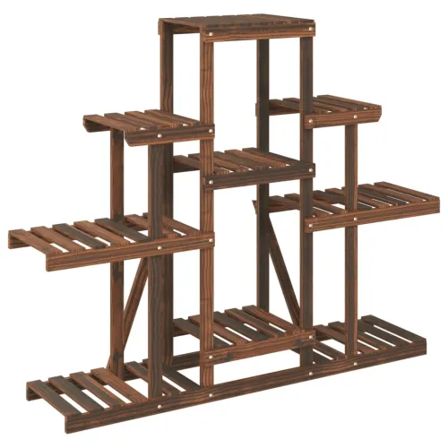 Stalak za cvijeće 110 x 25 x 96 cm od masivne jelovine - Smeđa 110 x 25 x 96 cm Cijena