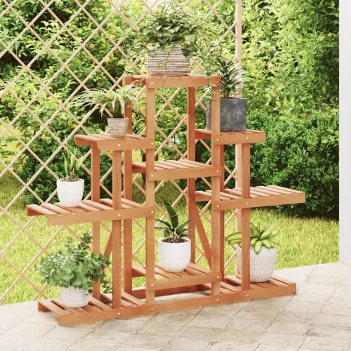 Stalak za cvijeće 110 x 25 x 96 cm od masivne jelovine - Svjetlosmeđa 110 x 25 x 96 cm Cijena