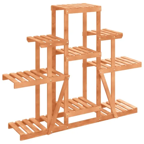 Stalak za cvijeće 110 x 25 x 96 cm od masivne jelovine - Svjetlosmeđa 110 x 25 x 96 cm Cijena