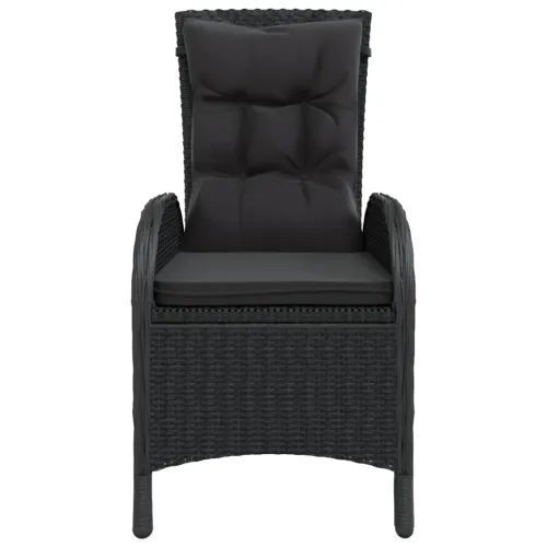 3-dijelni vrtni bistro set od poliratana crni - Crna i smeđa Ø 60 cm table 2 Cijena