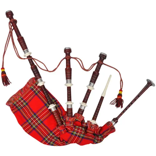 Škotske velike gorske gajde crvene kraljevski tartan stewart - Crvena Cijena