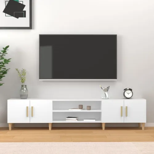 TV ormarić bijeli 180x31,5x40 cm inženjerski drvo - Bijela 1 Cijena