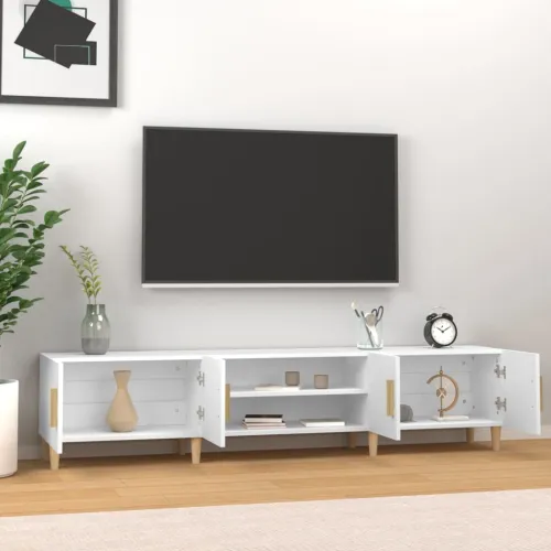 TV ormarić bijeli 180x31,5x40 cm inženjerski drvo - Bijela 1 Cijena